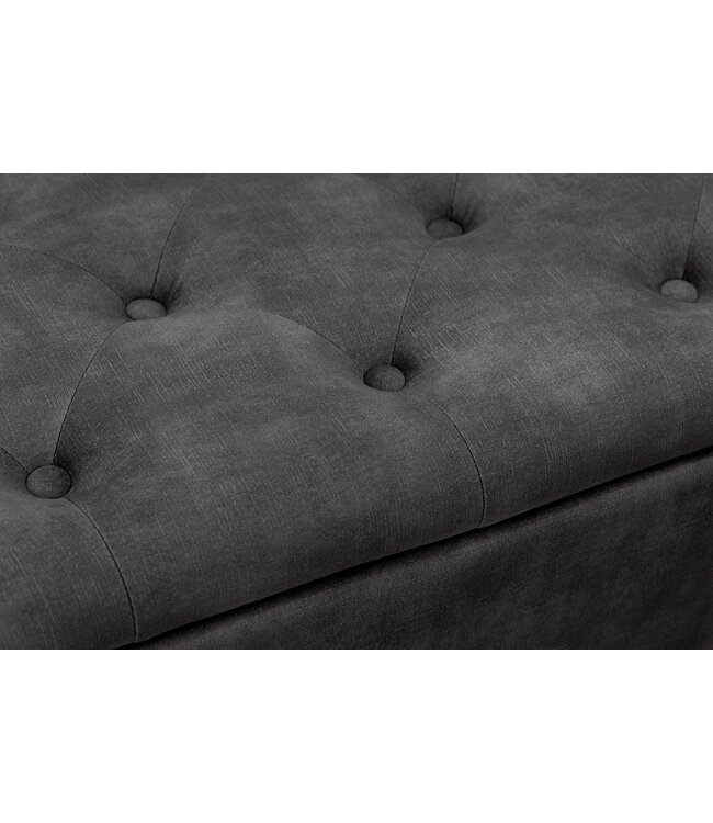 Invicta Interior Bankkast EN VOGUE 120 cm met opbergruimte, fluweelgrijs - 47654