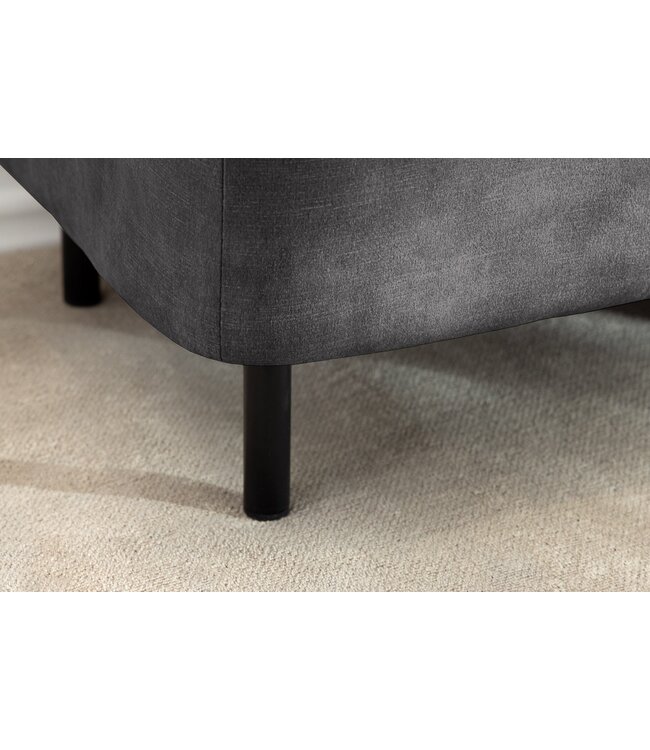 Invicta Interior Bankkast EN VOGUE 120 cm met opbergruimte, fluweelgrijs - 47654