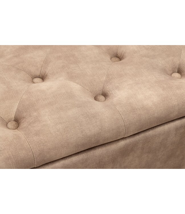 Invicta Interior Bankkast EN VOGUE 120 cm met opbergruimte, fluweelbeige - 47656