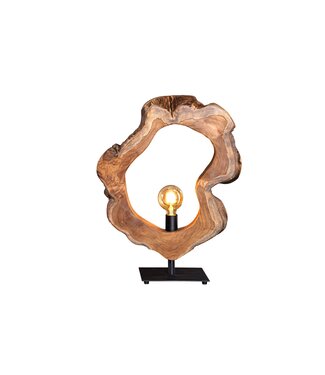 Invicta Interior Tafellamp ORGANIC ARTWORK 55cm teakhout naturel - 44683