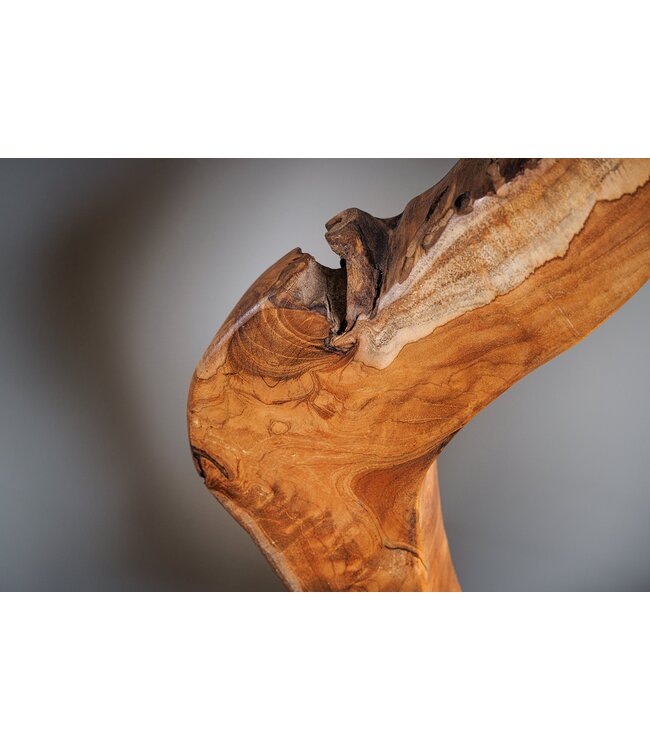 Invicta Interior Tafellamp ORGANIC ARTWORK 55cm teakhout naturel - 44683