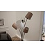 Invicta Interior Vloerlamp LEVELS 176 cm 5 linnen kappen wit beige bruin - 39059