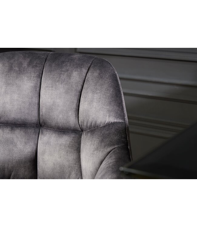 Invicta Interior Barstoel PAPILLON 106 cm, 180° draaibaar, fluweelgrijs - 43883