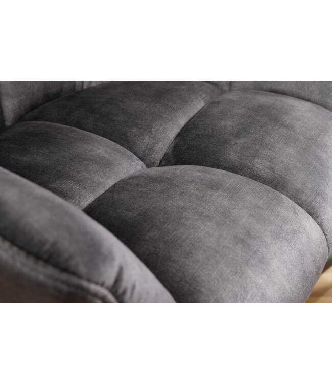 Invicta Interior Barstoel PAPILLON 106 cm, 180° draaibaar, fluweelgrijs - 43883