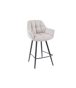 Invicta Interior Barstoel PAPILLON 106 cm, 180° draaibaar, plat geweven stof, champagnebeige - 43882