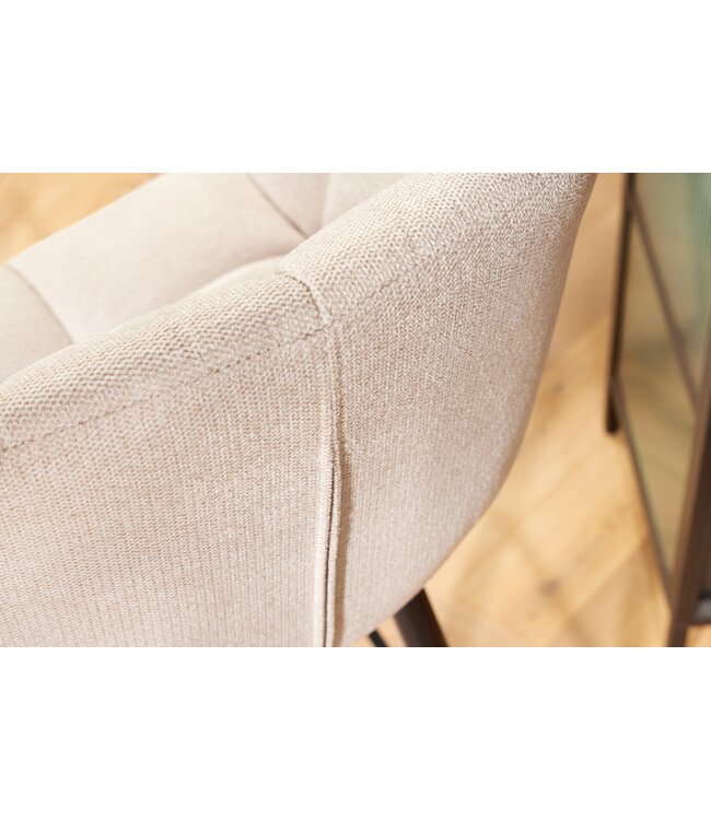 Invicta Interior Barstoel PAPILLON 106 cm, 180° draaibaar, plat geweven stof, champagnebeige - 43882