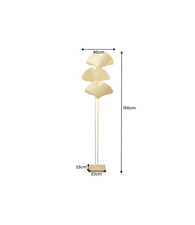 Invicta Interior Staande lamp GINKGO 160 cm goud - 42690