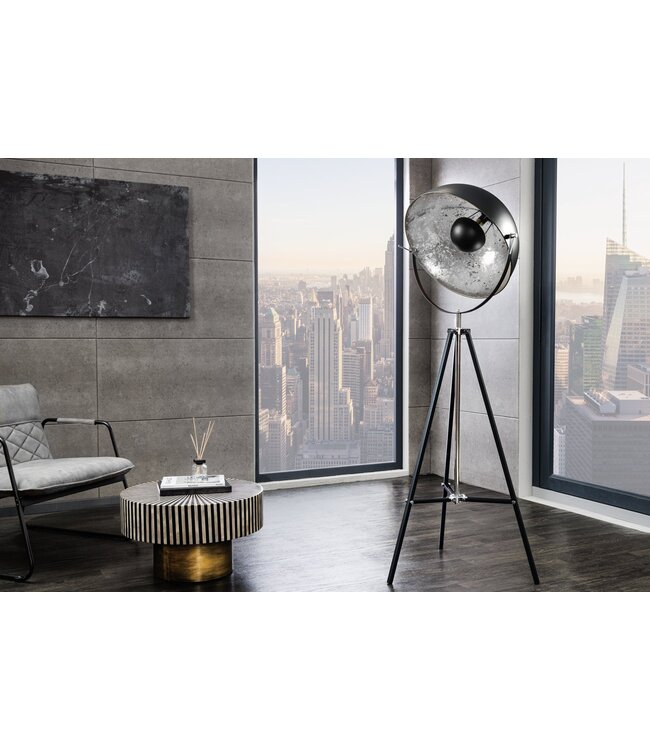 Invicta Interior Vloerlamp BIG STUDIO 170cm zwart zilver - 36562