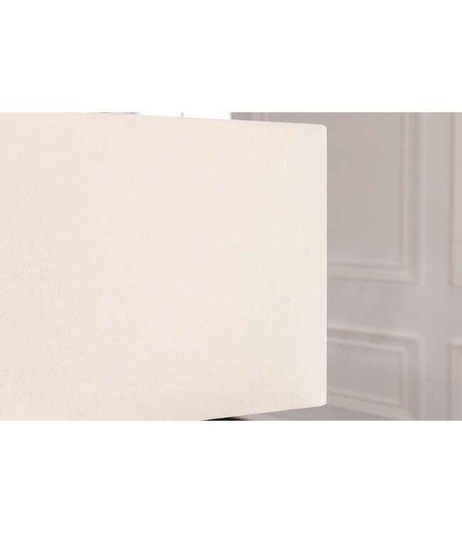 Invicta Interior Tafellamp THE WAVE 60 cm met teakhouten lampenkap in beige - 43931