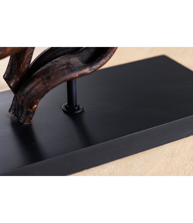 Invicta Interior Tafellamp THE WAVE 60 cm met teakhouten lampenkap in beige - 43931