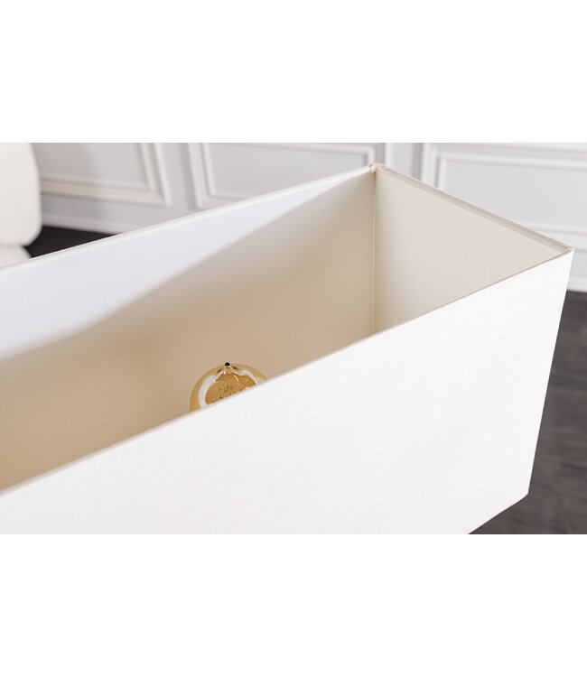 Invicta Interior Tafellamp THE WAVE 60 cm met witte teakhouten lampenkap - 43932