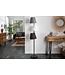 Invicta Interior Vloerlamp LEVELS 163 cm 3 linnen kappen zwart grijs wit - 39674