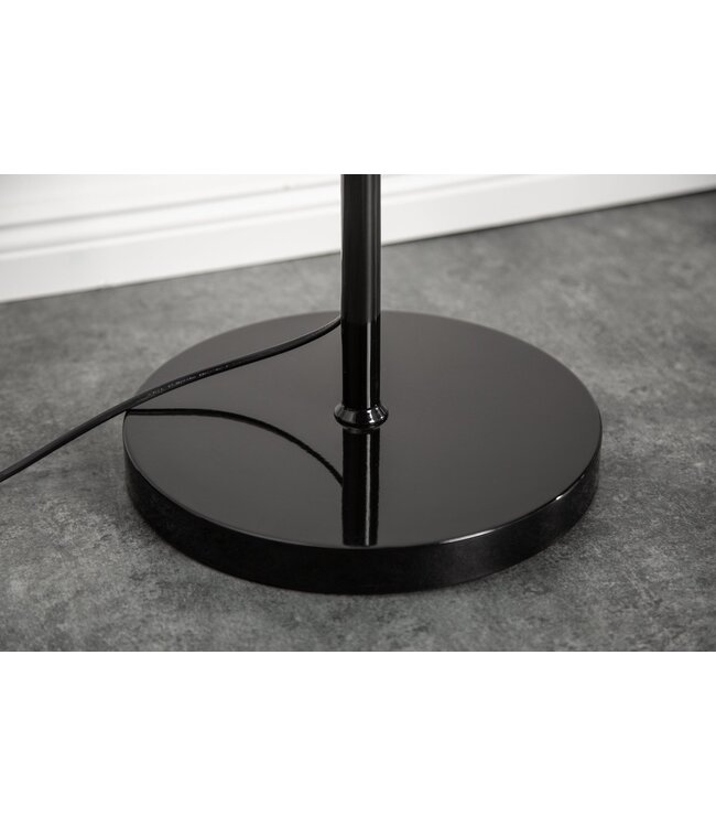 Invicta Interior Vloerlamp LEVELS 163 cm 3 linnen kappen zwart grijs wit - 39674