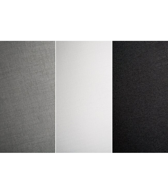 Invicta Interior Vloerlamp LEVELS 163 cm 3 linnen kappen zwart grijs wit - 39674