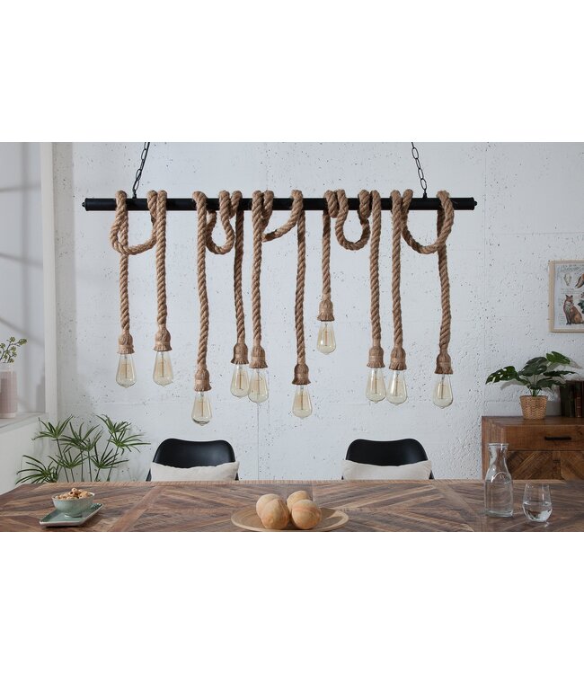 Invicta Interior Hanglamp SEVEN SEAS II 120cm voor 10 lampen abaca - 39315