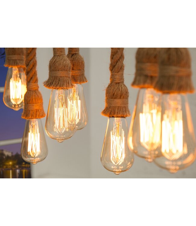 Invicta Interior Hanglamp SEVEN SEAS II 120cm voor 10 lampen abaca - 39315