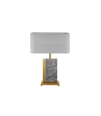 Invicta Interior Tafellamp ELEGANCIA 65cm marmer staal goudgrijs - 43732