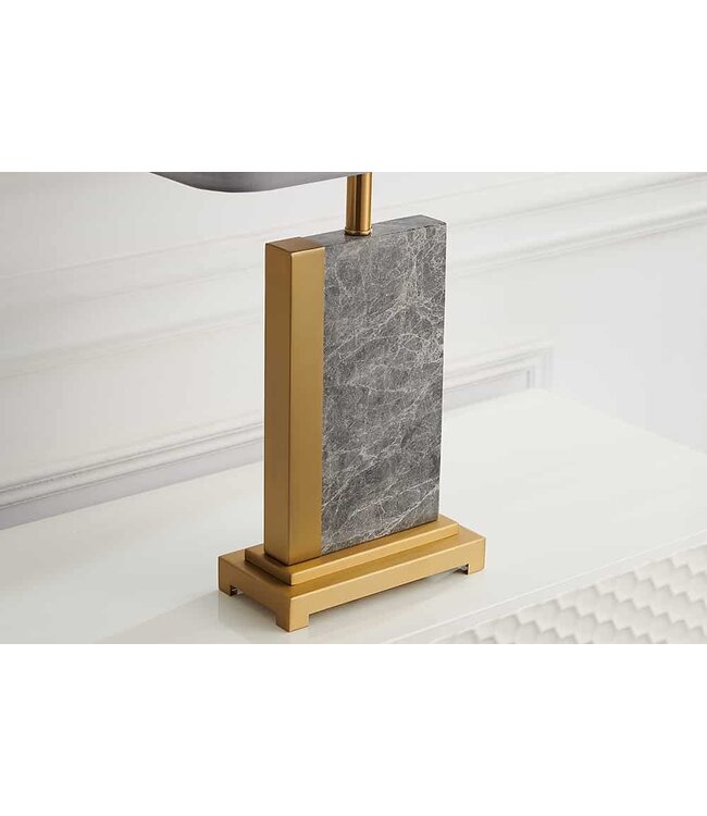 Invicta Interior Tafellamp ELEGANCIA 65cm marmer staal goudgrijs - 43732