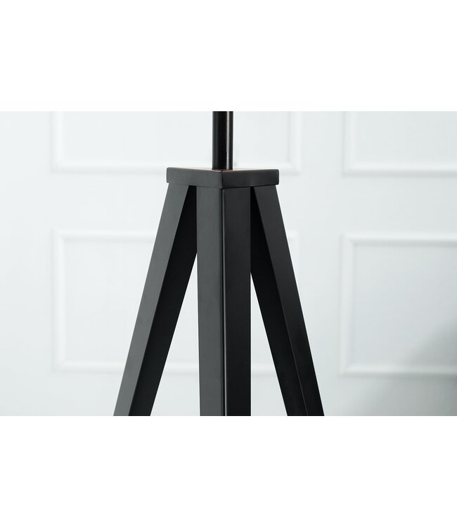 Invicta Interior Vloerlamp TRIPOD 142cm zwart retro - 38683