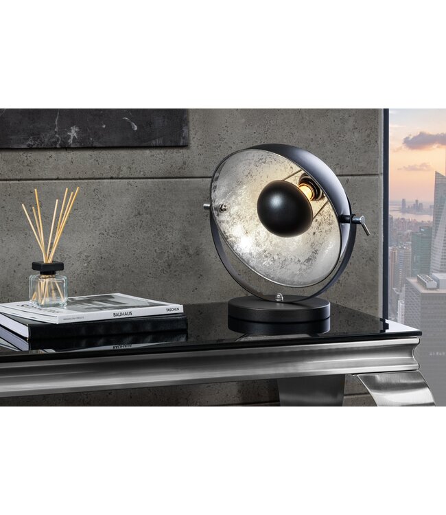 Invicta Interior Tafellamp STUDIO 40cm zwart zilver - 37222