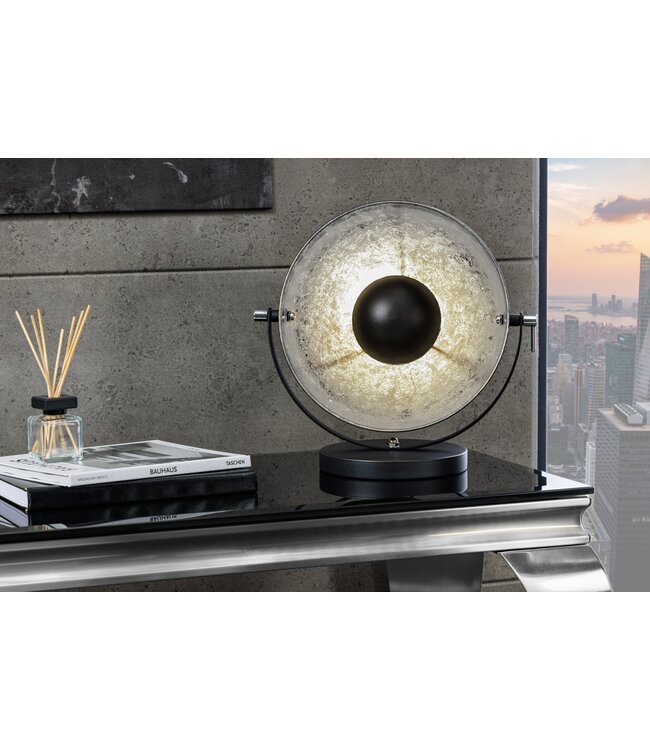 Invicta Interior Tafellamp STUDIO 40cm zwart zilver - 37222