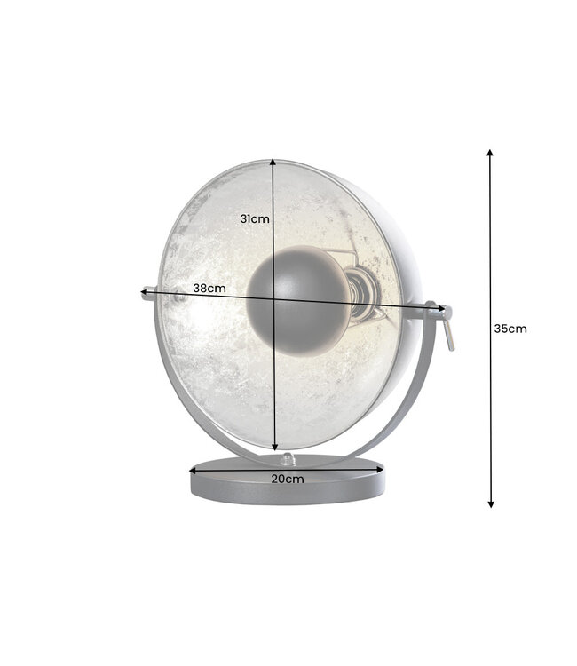 Invicta Interior Tafellamp STUDIO 40cm zwart zilver - 37222