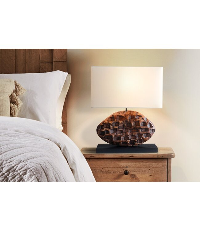 Invicta Interior Tafellamp REEF 50cm regenboomhout - 43929