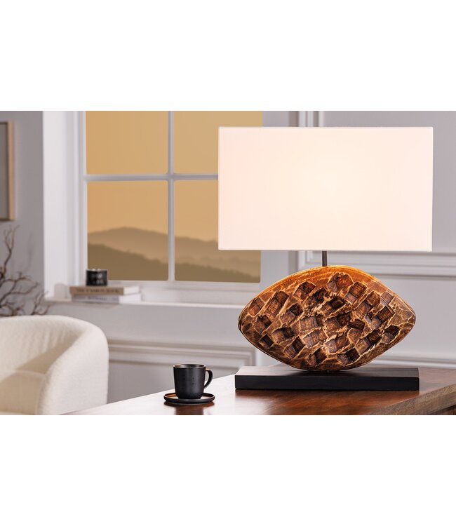 Invicta Interior Tafellamp REEF 50cm regenboomhout - 43929