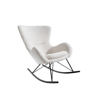 Invicta Interior Schommelstoel SCANDINAVIA SWING bouclé wit - 43139