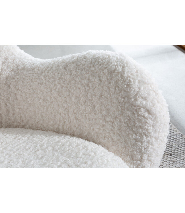 Invicta Interior Schommelstoel SCANDINAVIA SWING bouclé wit - 43139