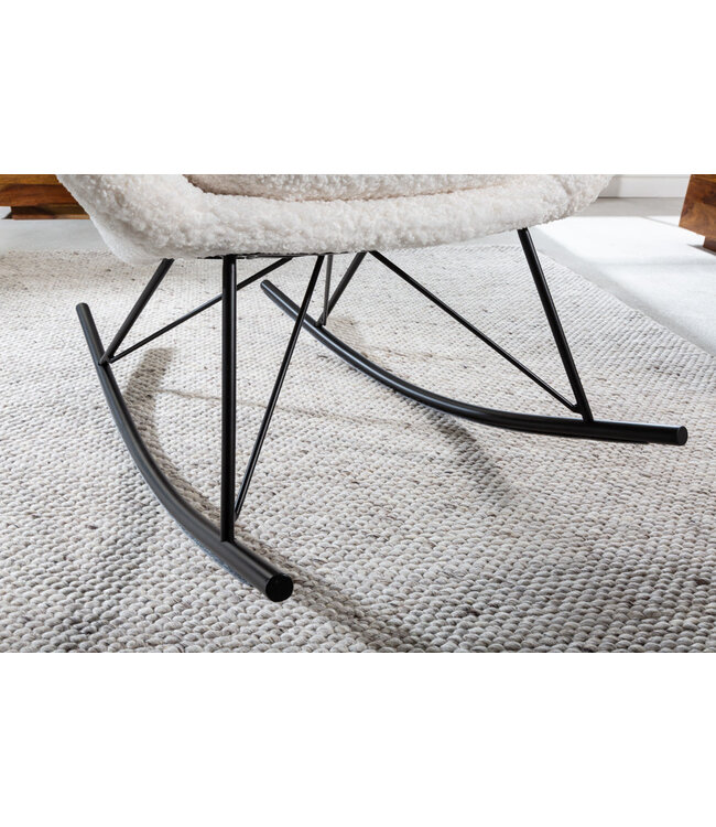 Invicta Interior Schommelstoel SCANDINAVIA SWING bouclé wit - 43139