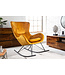 Invicta Interior Schommelstoel SCANDINAVIA SWING fluweel mosterdgeel - 43143