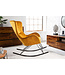 Invicta Interior Schommelstoel SCANDINAVIA SWING fluweel mosterdgeel - 43143
