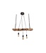 Invicta Interior Hanglamp BARRACUDA 70 cm voor 3 lampen, gemaakt van gerecycled hout - 40079