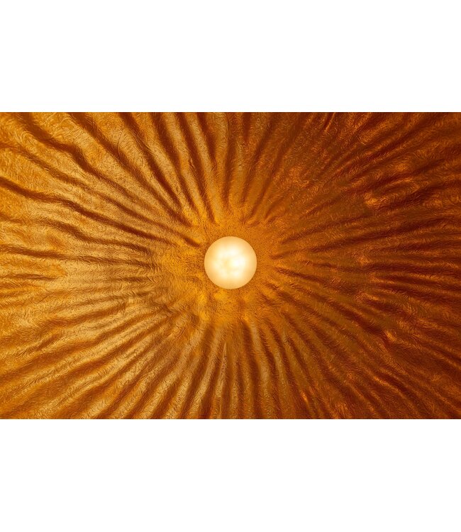 Invicta Interior Hanglamp GLOW 70cm van glasvezel, zwart goud - 10719