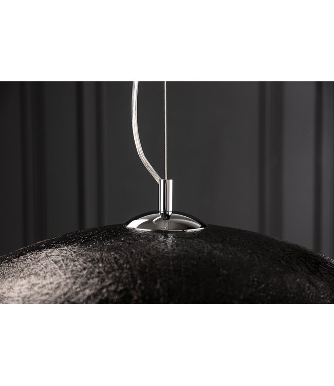 Invicta Interior Hanglamp GLOW 70cm van glasvezel, zwart goud - 10719