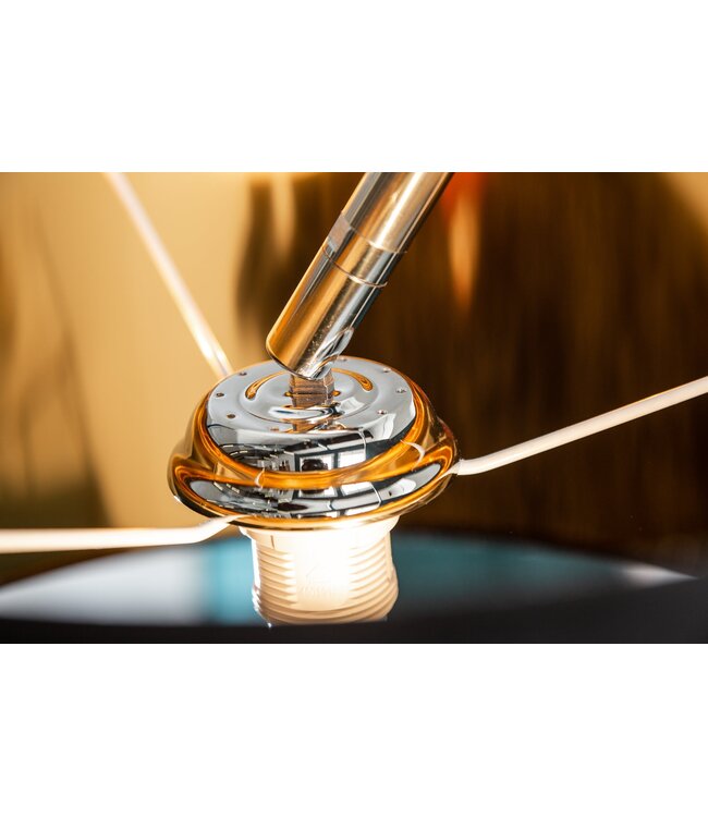 Invicta Interior Vloerlamp FORMA 215cm zwart goud met marmeren voet - 13069