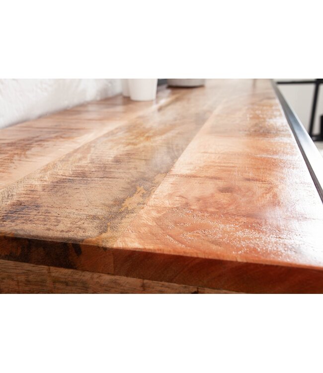 Invicta Interior Industriële console 120 cm met lade, mangohout - 39651