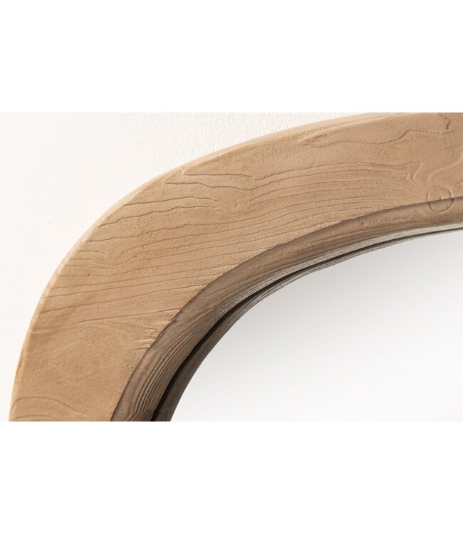 Invicta Interior ORGANIC wandspiegel 105 cm ovaal grenenhout naturel beige - 46489