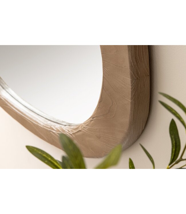 Invicta Interior ORGANIC wandspiegel 105 cm ovaal grenenhout naturel beige - 46489