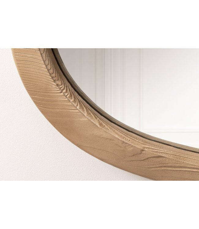 Invicta Interior ORGANIC wandspiegel 105 cm ovaal grenenhout naturel beige - 46489