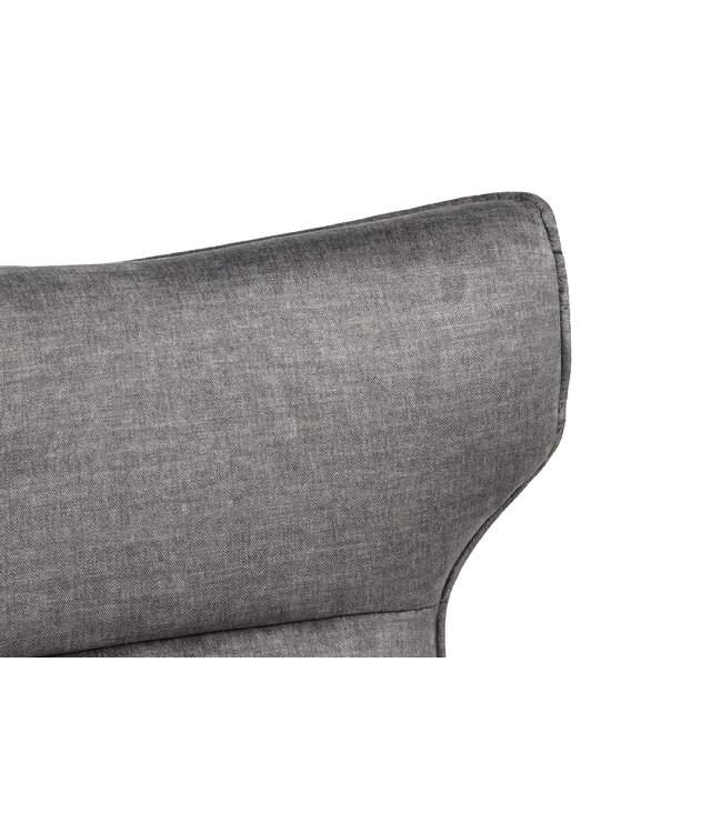 Invicta Interior Fauteuil VOGUE 360° draaibaar, grijs fluweel met zwart metalen frame - 46703