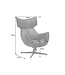 Invicta Interior Fauteuil VOGUE 360° draaibaar, kunstleer, zwart, met zwart metalen frame - 47718