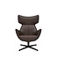 Invicta Interior Fauteuil VOGUE 360° draaibaar, kunstleer bruin met zwart metalen frame - 47720