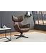 Invicta Interior Fauteuil VOGUE 360° draaibaar, kunstleer bruin met zwart metalen frame - 47720