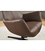 Invicta Interior Fauteuil VOGUE 360° draaibaar, kunstleer bruin met zwart metalen frame - 47720