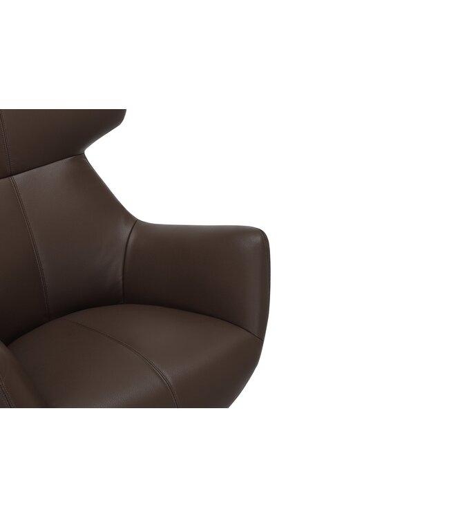 Invicta Interior Fauteuil VOGUE 360° draaibaar, kunstleer bruin met zwart metalen frame - 47720