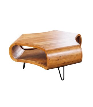 Invicta Interior Salontafel ORGANIC LIVING 90 cm acaciahout bruine honingkleurige afwerking - 47095