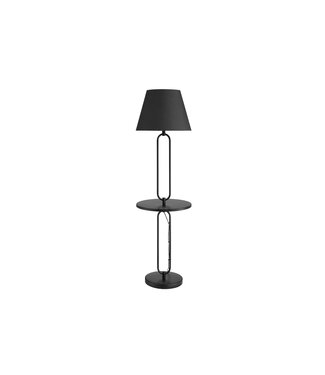 Invicta Interior Staande lamp SERVANT 176 cm met stoffen kap en voetstuk - 43759