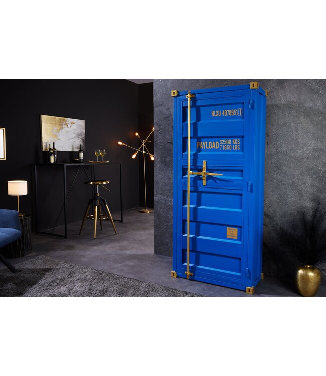 Invicta Interior Barkast Container GLOBETROTTER 180cm blauw - 43598